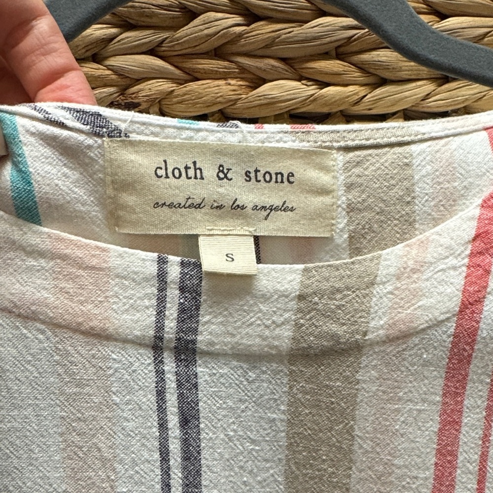 Cloth & Stone Multicolor Striped Tee - Picture 4 of 5